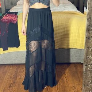 Black maxi skirt